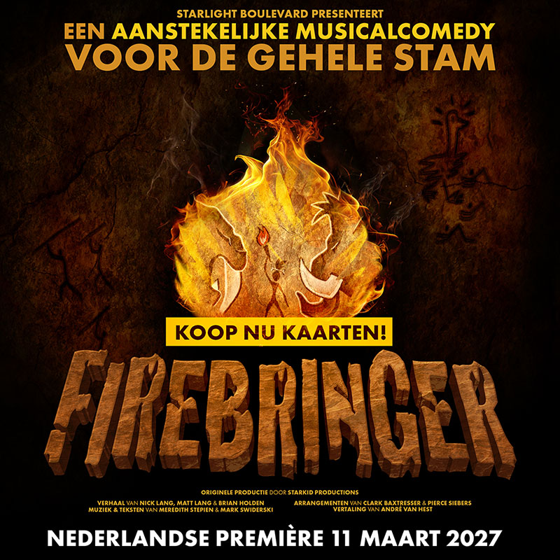 Firebringer musical Poster. Klik voor meer info.